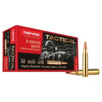 Munição Norma Range & training Cal. 5,56X45 FMJ 62GR Caixa 20Un