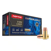 Munição Norma Calibre 9mm Luger JHP 115gr Safeguard Self-Defense Caixa 50un