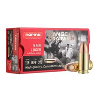 Munição Norma Calibre 9mm Luger FMJ 115gr Range & Training Caixa 50un