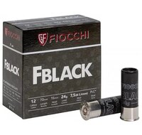 Cartucho Fiocchi 12 GA Câmara 70mm Fblack Chumbo 7½ 24g Caixa 25un