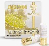 Cartucho Fiocchi 12 GA Golden 7.5 24g Caixa 25un